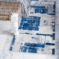 thumbnail image 1 of Unique Loom Tradition Collection Area Rug - Georgia (2' 2" x 6' 1" Runner Navy Blue/Gray), 1 of 7