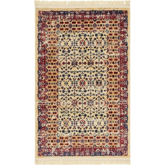 Unique Loom Traditional Vintage Area Rugs, Beige/Brown/Red, 3' 3 x 5' 3
