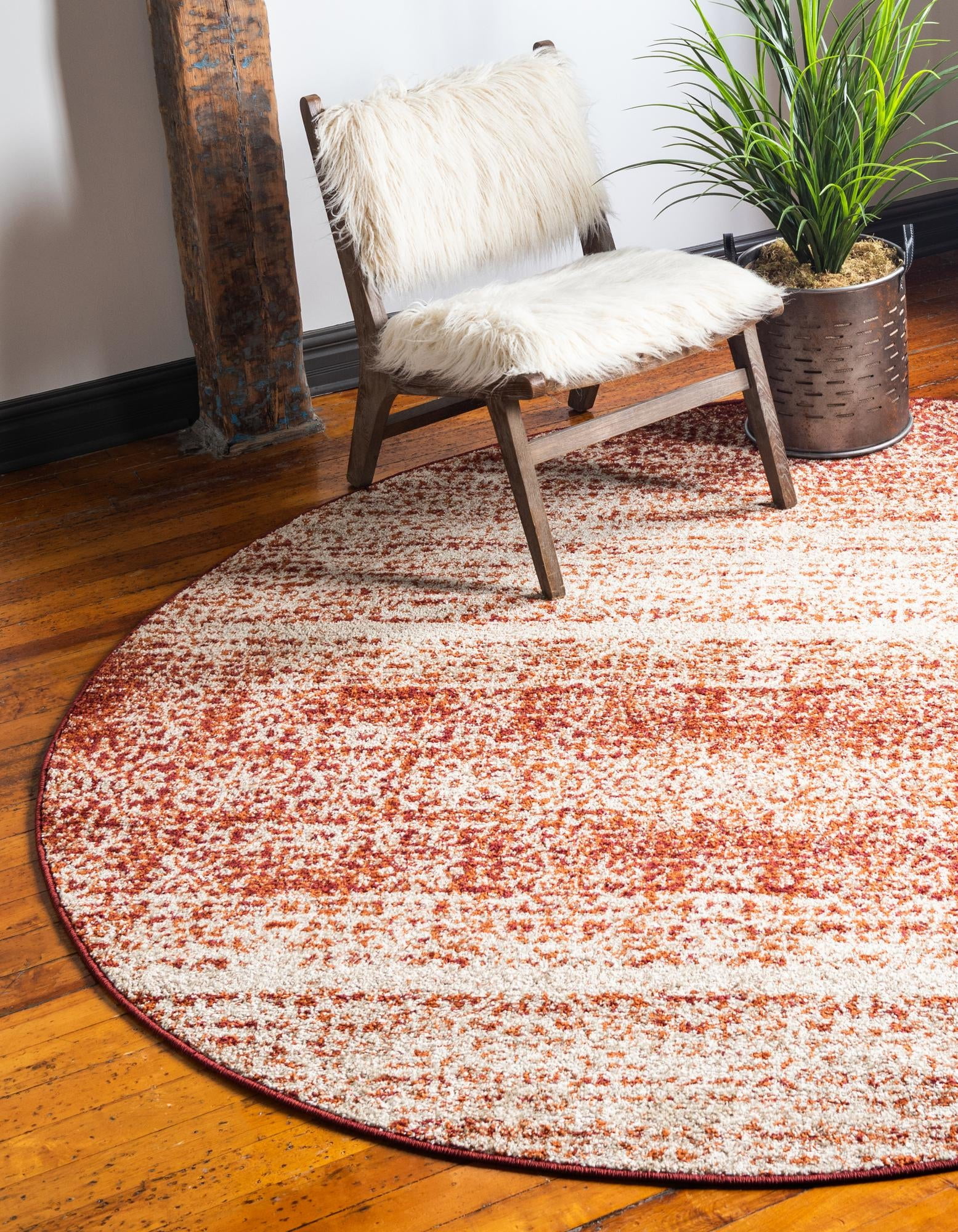 Unique Loom Traditions Autumn Rug Terracotta 7' 10