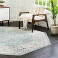 thumbnail image 1 of Unique Loom Aurelia Collection Area Rug - Trajan (7' Octagon Aqua/Ivory), 1 of 7