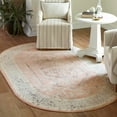 thumbnail image 1 of Unique Loom Aurelia Collection Area Rug - Trajan (4' x 6' Oval Rose/Black), 1 of 7