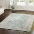 thumbnail image 1 of Unique Loom Aurelia Collection Area Rug - Trajan (10' x 13' Rectangle Aqua/Ivory), 1 of 7