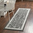 thumbnail image 1 of Unique Loom Aurelia Collection Area Rug - Trajan (2' x 8' Runner Charcoal/Black), 1 of 7