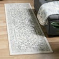 thumbnail image 1 of Unique Loom Aurelia Collection Area Rug - Trajan (2' x 8' Runner Ivory/Gray), 1 of 7