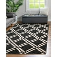 thumbnail image 1 of Unique Loom Trellis Collection Area Rug (3' 3" x 5' 3" Rectangle Black/Beige), 1 of 9