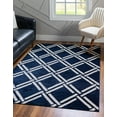thumbnail image 1 of Unique Loom Trellis Collection Area Rug (3' 3" x 5' 3" Rectangle Navy Blue/Beige), 1 of 9