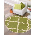 thumbnail image 1 of Unique Loom Trellis Collection Area Rug - Austin (6' 1" Round Green/Beige), 1 of 10