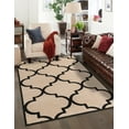 thumbnail image 1 of Unique Loom Trellis Collection Area Rug - Austin (9' x 12' 2" Rectangle Beige and Black/Beige), 1 of 7