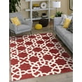 thumbnail image 1 of Unique Loom Trellis Collection Area Rug - Charlotte (5' 1" x 8' Rectangle Dark Terracotta/Beige), 1 of 12