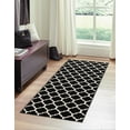 thumbnail image 1 of Unique Loom Trellis Collection Area Rug - Philadelphia (2' 7" x 16' 5" Runner Black/Beige), 1 of 11