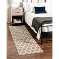 thumbnail image 1 of Unique Loom Trellis Collection Area Rug - Philadelphia (2' 7" x 16' 5" Runner Light Brown/Beige), 1 of 13