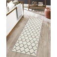 thumbnail image 1 of Unique Loom Trellis Collection Area Rug - Philadelphia (2' x 6' 1" Runner Beige and Gray/Gray), 1 of 10