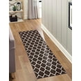 thumbnail image 1 of Unique Loom Trellis Collection Area Rug - Philadelphia (2' x 6' 1" Runner Chocolate Brown/Beige), 1 of 13