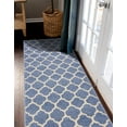thumbnail image 1 of Unique Loom Trellis Collection Area Rug - Philadelphia (2' x 6' 1" Runner Light Blue/Beige), 1 of 13
