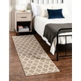 thumbnail image 1 of Unique Loom Trellis Collection Area Rug - Philadelphia (2' x 6' 1" Runner Light Brown/Beige), 1 of 7