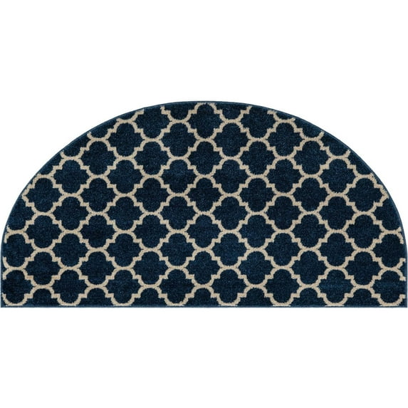 Unique Loom Trellis Collection Area Rug - Philadelphia (3' 1" x 6' 1" Hearth Dark Blue/Navy Blue)