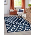 thumbnail image 1 of Unique Loom Trellis Collection Area Rug - Philadelphia (4' 1" x 6' 1" Rectangle Dark Blue/Navy Blue), 1 of 9