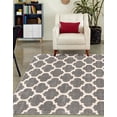 thumbnail image 1 of Unique Loom Trellis Collection Area Rug - Philadelphia (6' 1" x 9' Rectangle Dark Gray/Beige), 1 of 10