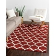 thumbnail image 1 of Unique Loom Trellis Collection Area Rug - Philadelphia (9' x 12' 2" Rectangle Dark Terracotta/Beige), 1 of 11