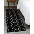 thumbnail image 1 of Unique Loom Trellis Frieze Collection Area Rug - Geometric (2' x 8' 8" Runner Black/Ivory), 1 of 7