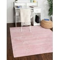 thumbnail image 1 of Unique Loom Trellis Frieze Collection Area Rug - Geometric (3' Square Light Pink/Ivory), 1 of 7