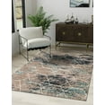 thumbnail image 1 of Unique Loom Trellis Frieze Collection Area Rug - Geometric (4' 1" x 6' 1" Rectangle Blue Multi/Ivory), 1 of 7