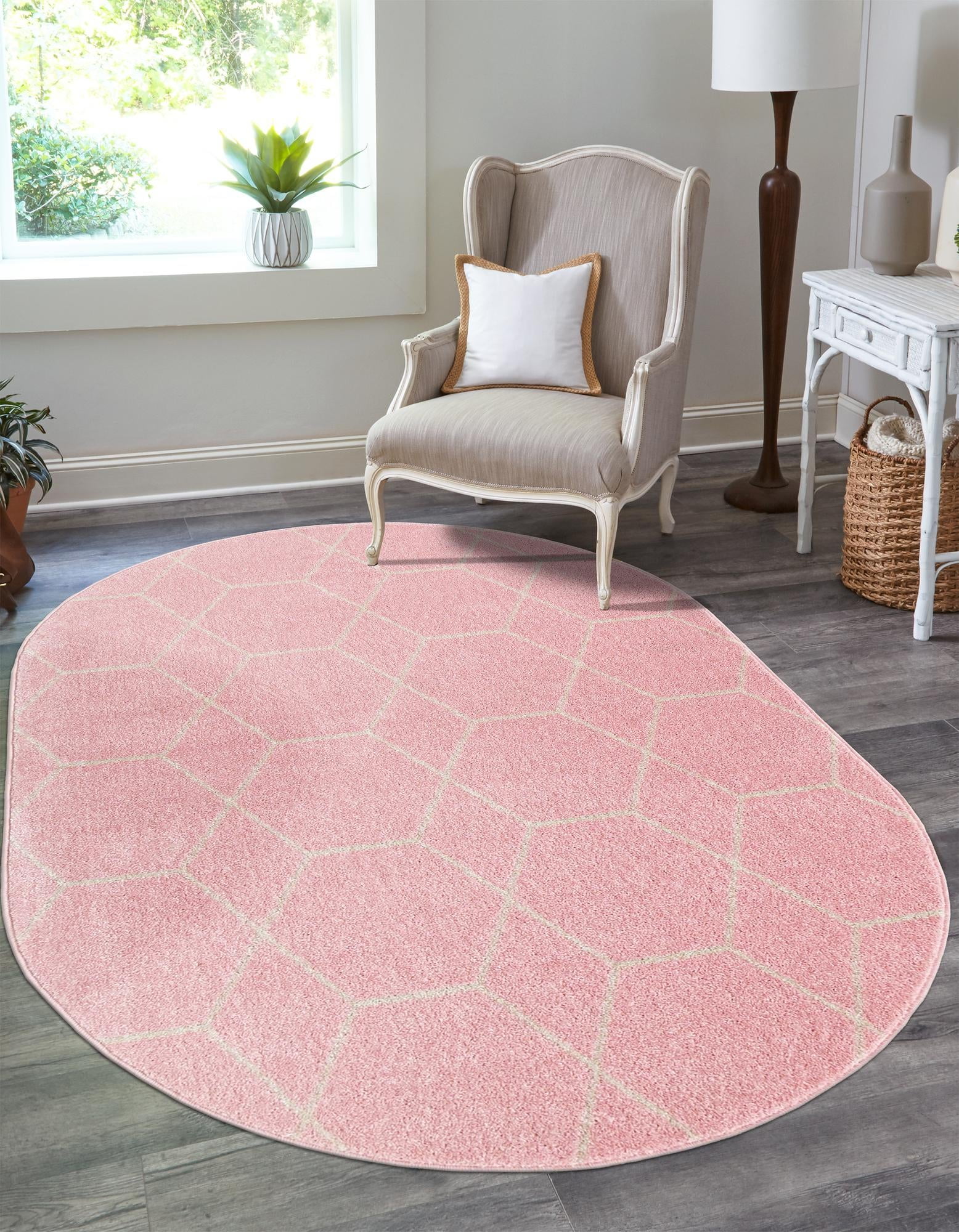 Unique Loom Trellis Frieze Collection Area Rug - Geometric (4' x 6 ...