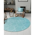 thumbnail image 1 of Unique Loom Trellis Frieze Collection Area Rug - Geometric (8' Round Light Blue/Ivory), 1 of 7