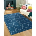 thumbnail image 1 of Unique Loom Trellis Frieze Collection Area Rug - Geometric (8' x 11' Rectangle Navy Blue/Ivory), 1 of 7