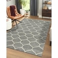 thumbnail image 1 of Unique Loom Trellis Frieze Collection Area Rug - Rounded (10' x 13' Rectangle Light Gray/Ivory), 1 of 7