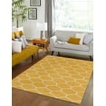 thumbnail image 1 of Unique Loom Trellis Frieze Collection Area Rug - Rounded (2' x 3' 1" Rectangle Yellow/Ivory), 1 of 7