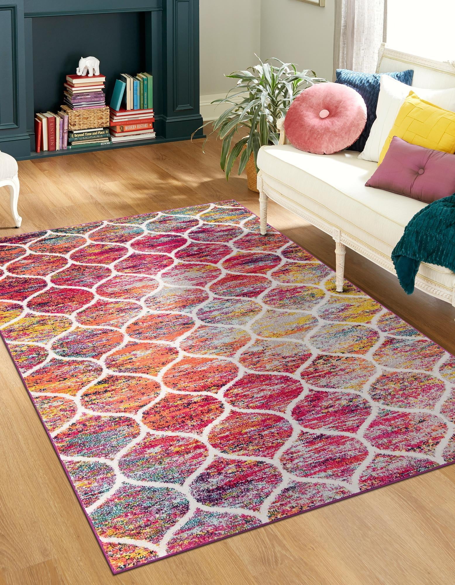 Unique Loom Trellis Frieze Collection Area Rug - Rounded (2' x 3 ...