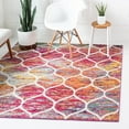 thumbnail image 1 of Unique Loom Trellis Frieze Collection Area Rug - Rounded (3' Square Multi/Black), 1 of 7