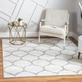thumbnail image 1 of Unique Loom Trellis Frieze Collection Area Rug - Rounded (4' Square Ivory/Gray), 1 of 7