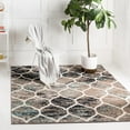 thumbnail image 1 of Unique Loom Trellis Frieze Collection Area Rug - Rounded (7' 10" Square Blue Multi/Ivory), 1 of 7