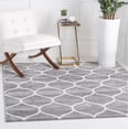 thumbnail image 1 of Unique Loom Trellis Frieze Collection Area Rug - Rounded (7' 10" Square Light Gray/Ivory), 1 of 7