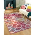 thumbnail image 1 of Unique Loom Trellis Frieze Collection Area Rug - Rounded (7' x 10' Rectangle Multi/Black), 1 of 7