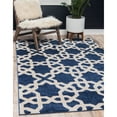 thumbnail image 1 of Unique Loom Trellis Geometric Modern Area Rugs, Blue, 1 of 5