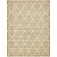 thumbnail image 1 of Unique Loom Trellis Rabat Shag Rug Taupe/Ivory 9' x 12' Rectangle Geometric Comfort Perfect For Living Room Bed Room Dining Room Office, 1 of 7