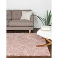 thumbnail image 1 of Unique Loom Trellis Shag Collection Area Rug - Ruby (10' x 13' Rectangle Light Pink/Ivory), 1 of 12