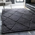 thumbnail image 1 of Unique Loom Trellis Shag Collection Area Rug - Ruby (2' x 3' Rectangle Burgundy Red/Ivory), 1 of 7