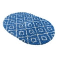 thumbnail image 1 of Unique Loom Trellis Shag Collection Area Rug - Ruby (4' 1" x 6' 1" Oval Periwinkle.Blue/Ivory), 1 of 3