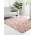 thumbnail image 1 of Unique Loom Trellis Shag Collection Area Rug - Ruby (5' 3" Square Light Pink/Ivory), 1 of 12