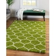 thumbnail image 1 of Unique Loom Trellis Shag Collection Area Rug - Ruby (6' x 9' Rectangle Green/Ivory), 1 of 12
