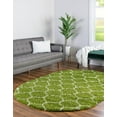thumbnail image 1 of Unique Loom Trellis Shag Collection Area Rug - Ruby (7' 10" x 10' Oval Green/Ivory), 1 of 11