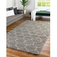 thumbnail image 1 of Unique Loom Trellis Shag Collection Area Rug - Ruby (9' x 12' Rectangle Gray/Ivory), 1 of 11