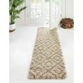 thumbnail image 1 of Unique Loom Trellis Shag Collection Area Rug - Ruth (2' 7" x 12' Runner Beige/Light Brown), 1 of 11