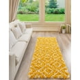 thumbnail image 1 of Unique Loom Trellis Shag Collection Area Rug - Ruth (3' 3" x 16' 5" Runner Yellow/Ivory), 1 of 9