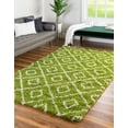 thumbnail image 1 of Unique Loom Trellis Shag Collection Area Rug - Ruth (4' x 6' Rectangle Green/Ivory), 1 of 11