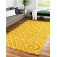 thumbnail image 1 of Unique Loom Trellis Shag Collection Area Rug - Ruth (4' x 6' Rectangle Yellow/Ivory), 1 of 9